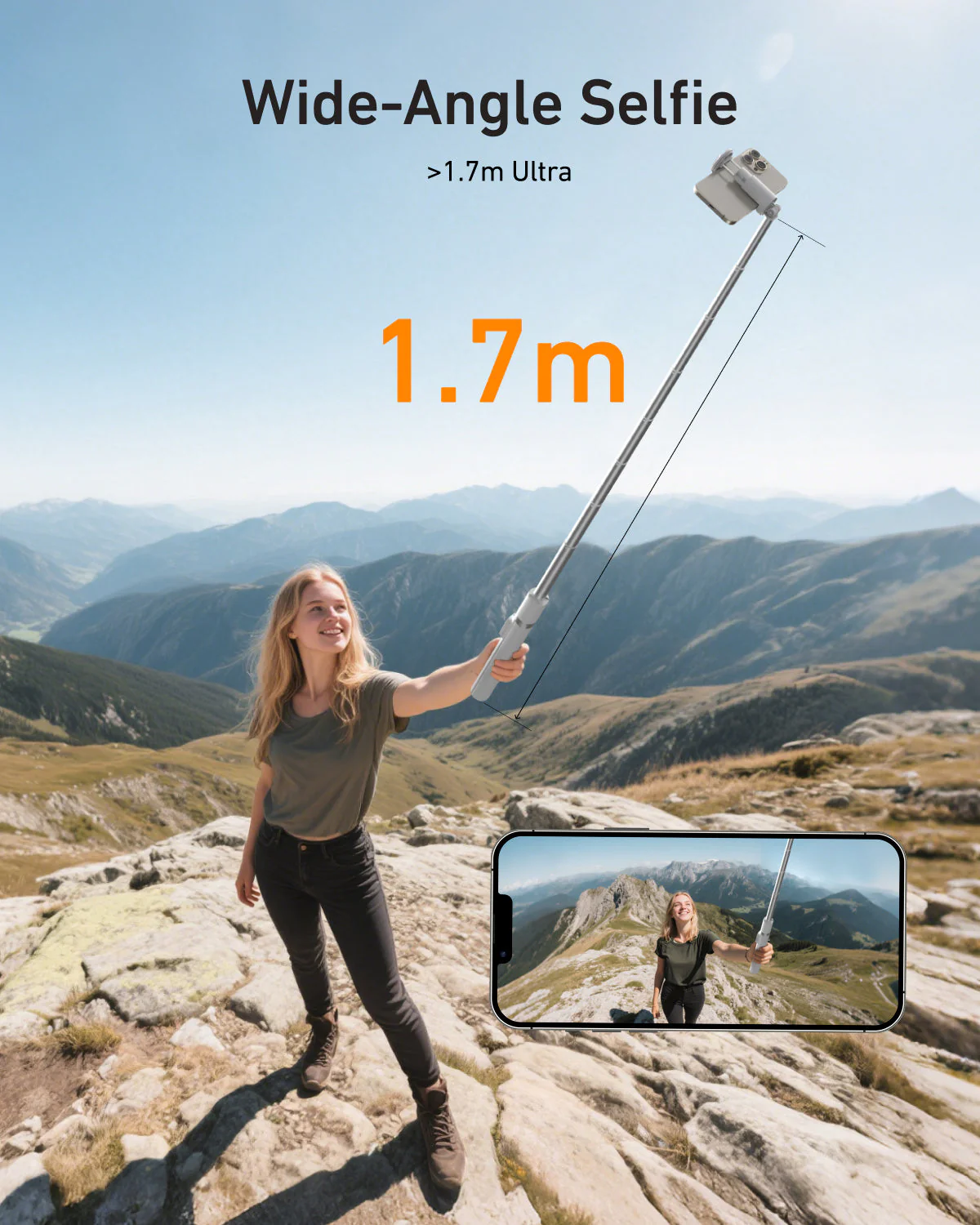 1.8m portable selfie stick tripod - Image 5