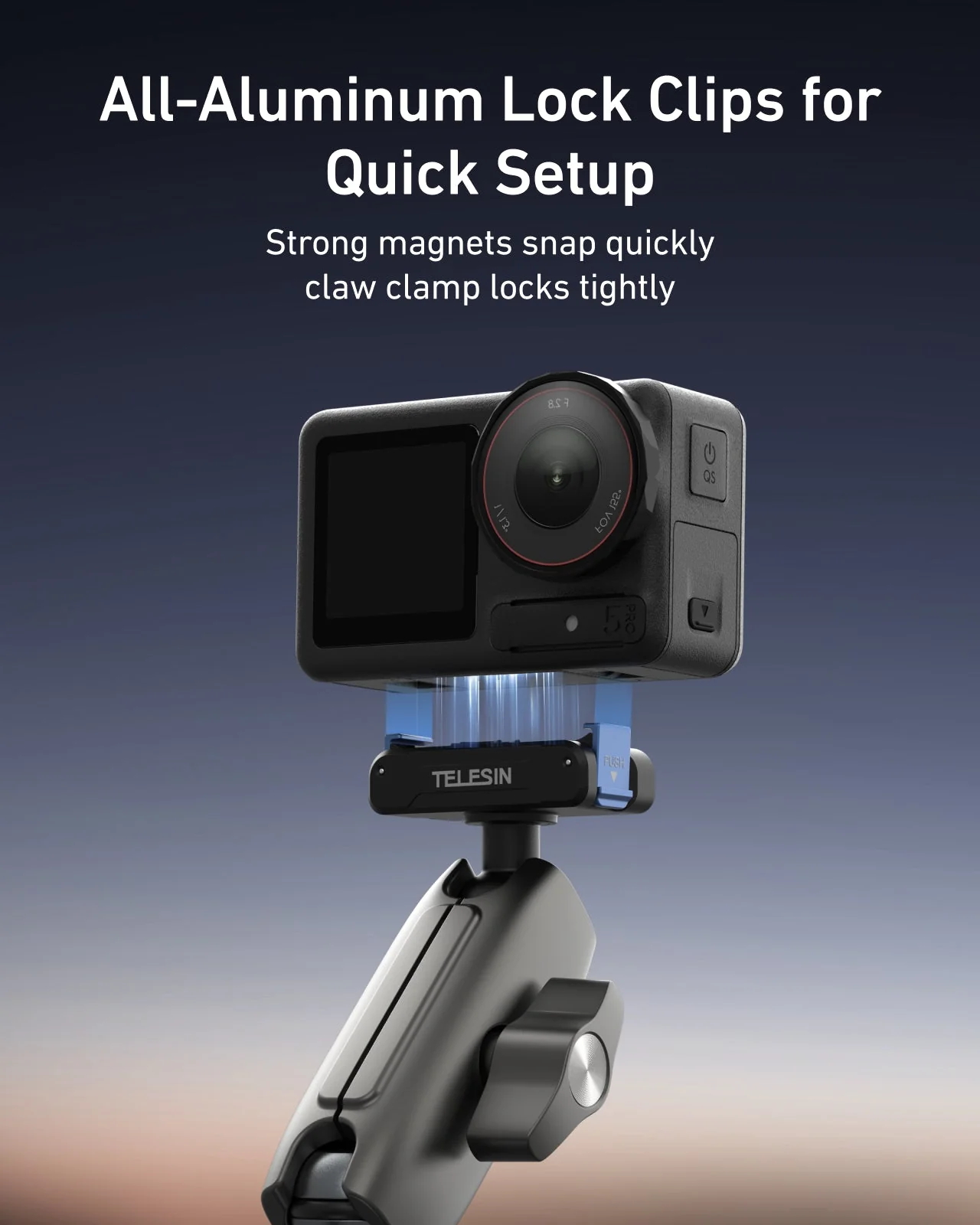 Aluminum Alloy Camera Clamp Mount for Osmo Action - Image 4