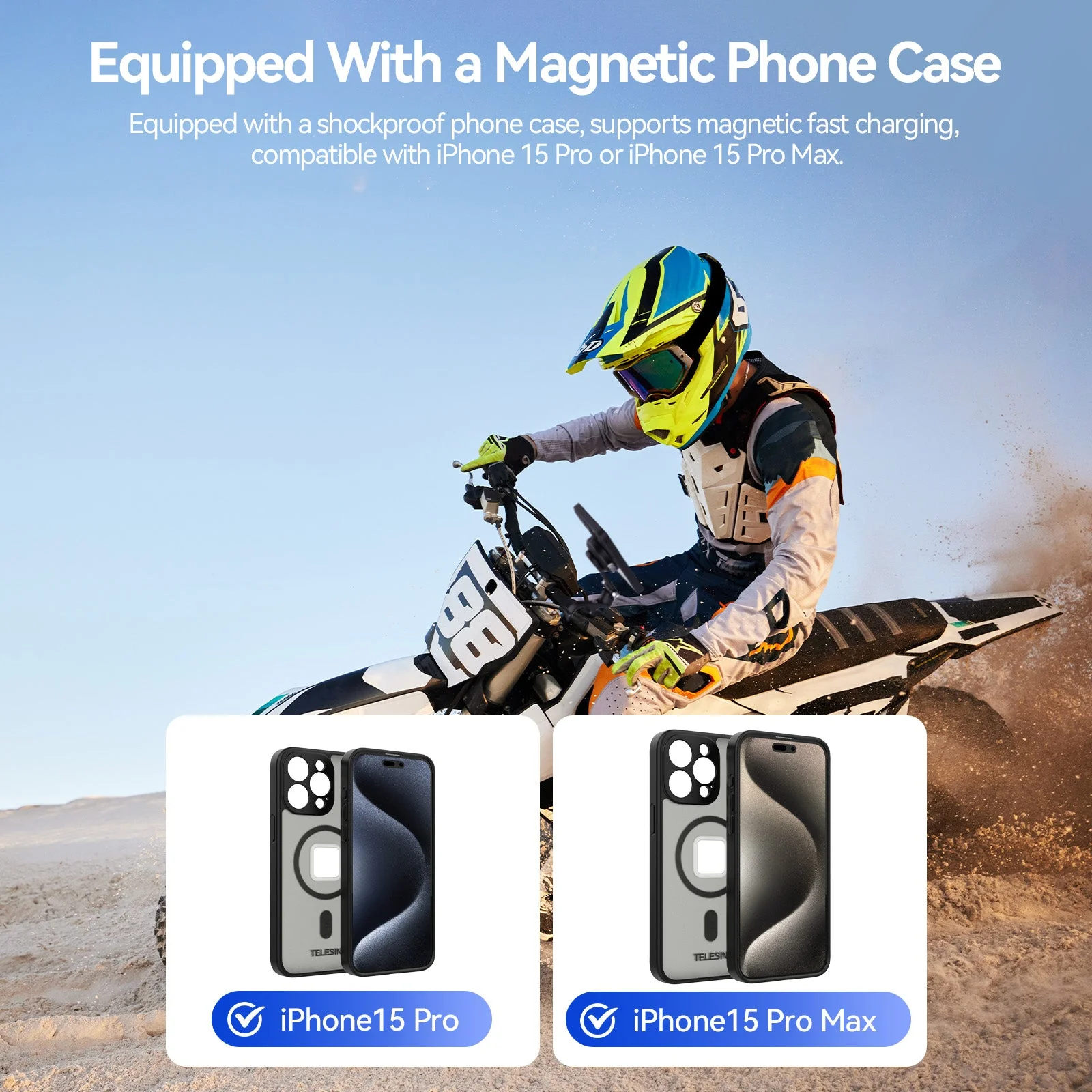 Telesin Bike Handlebar Mount for Phone - Image 7