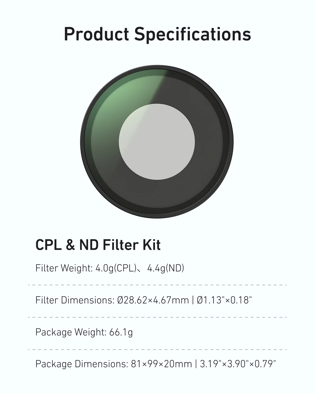 CPL + ND8/16/32 Filter Kit for Insta360 Go Ultra - Image 5