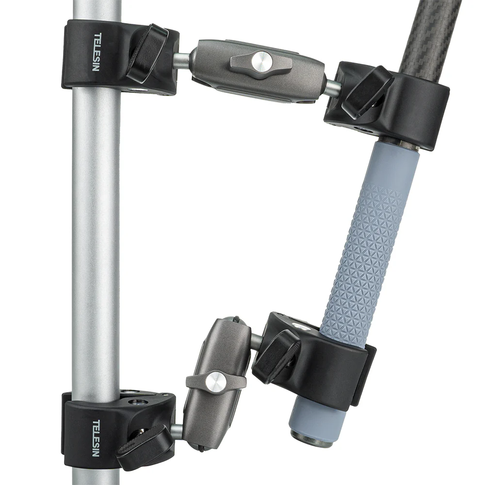 TELESIN Double-headed Crab Clamp Bike/Moto Pipe Clamp - Image 2