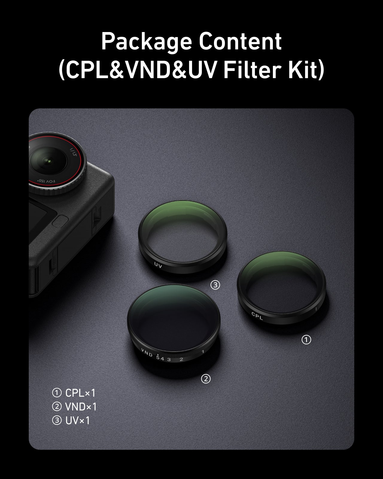 Filter Kits (CPL/ND8/16/32) for DJI Osmo Action 6 - Image 13