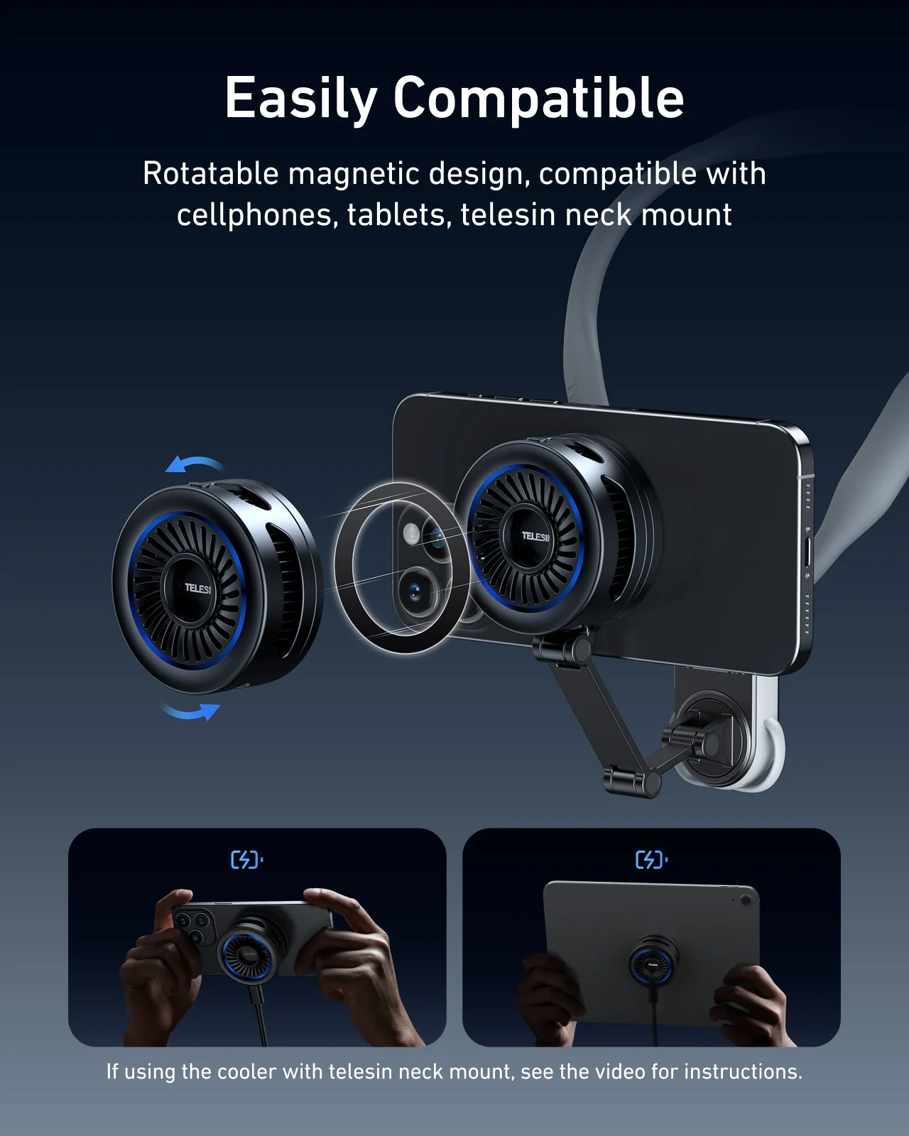 TELESIN Magnetic Phone Cooler - Image 10