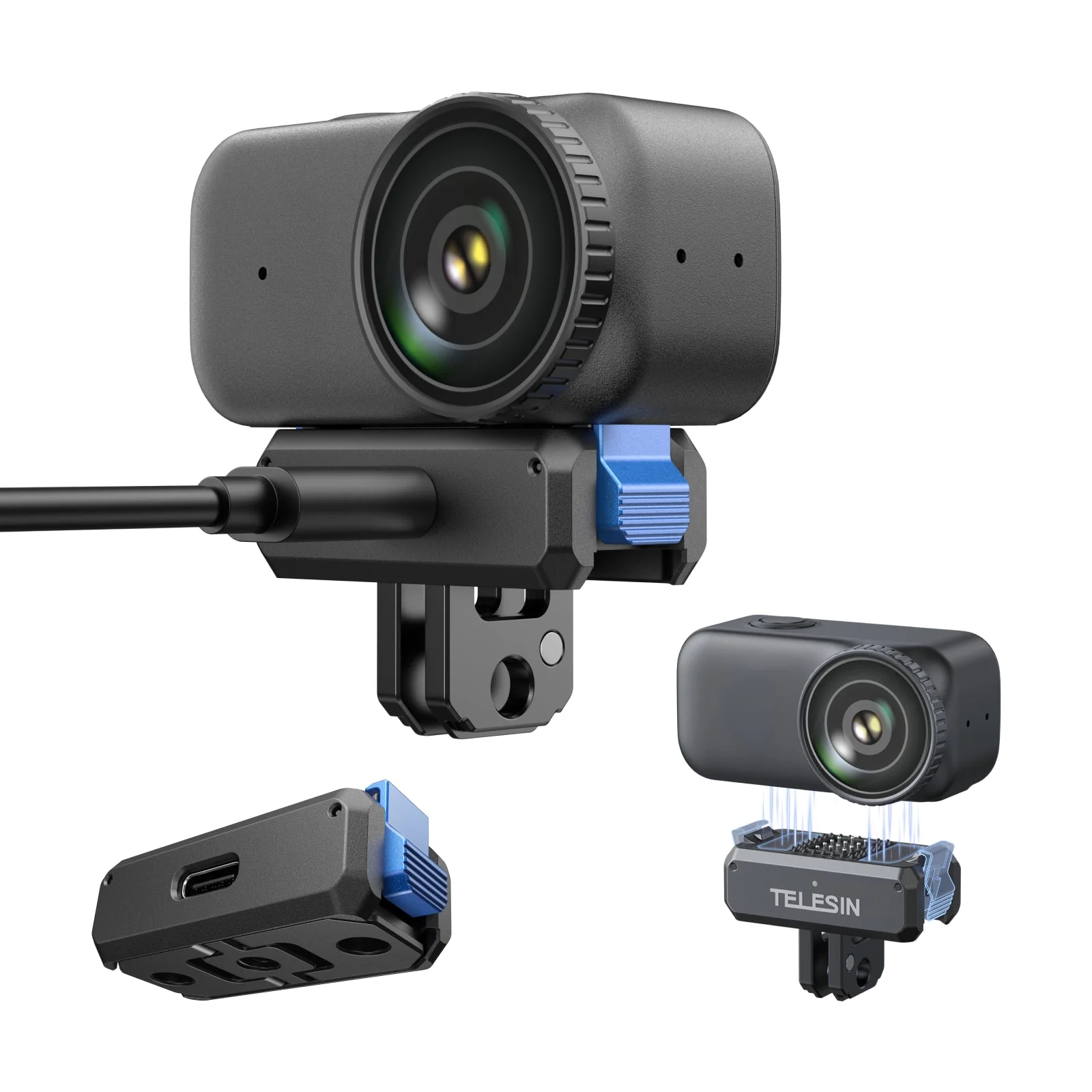 TELESIN Magnetic Quick-Release Charging Adapter Mount for DJI Osmo Nano - Image 5