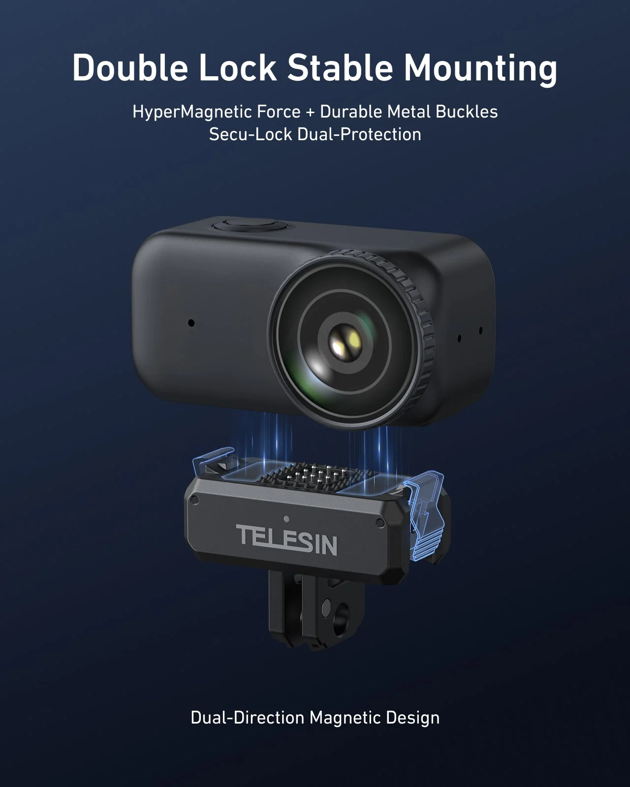 TELESIN Magnetic Quick-Release Charging Adapter Mount for DJI Osmo Nano - Image 9