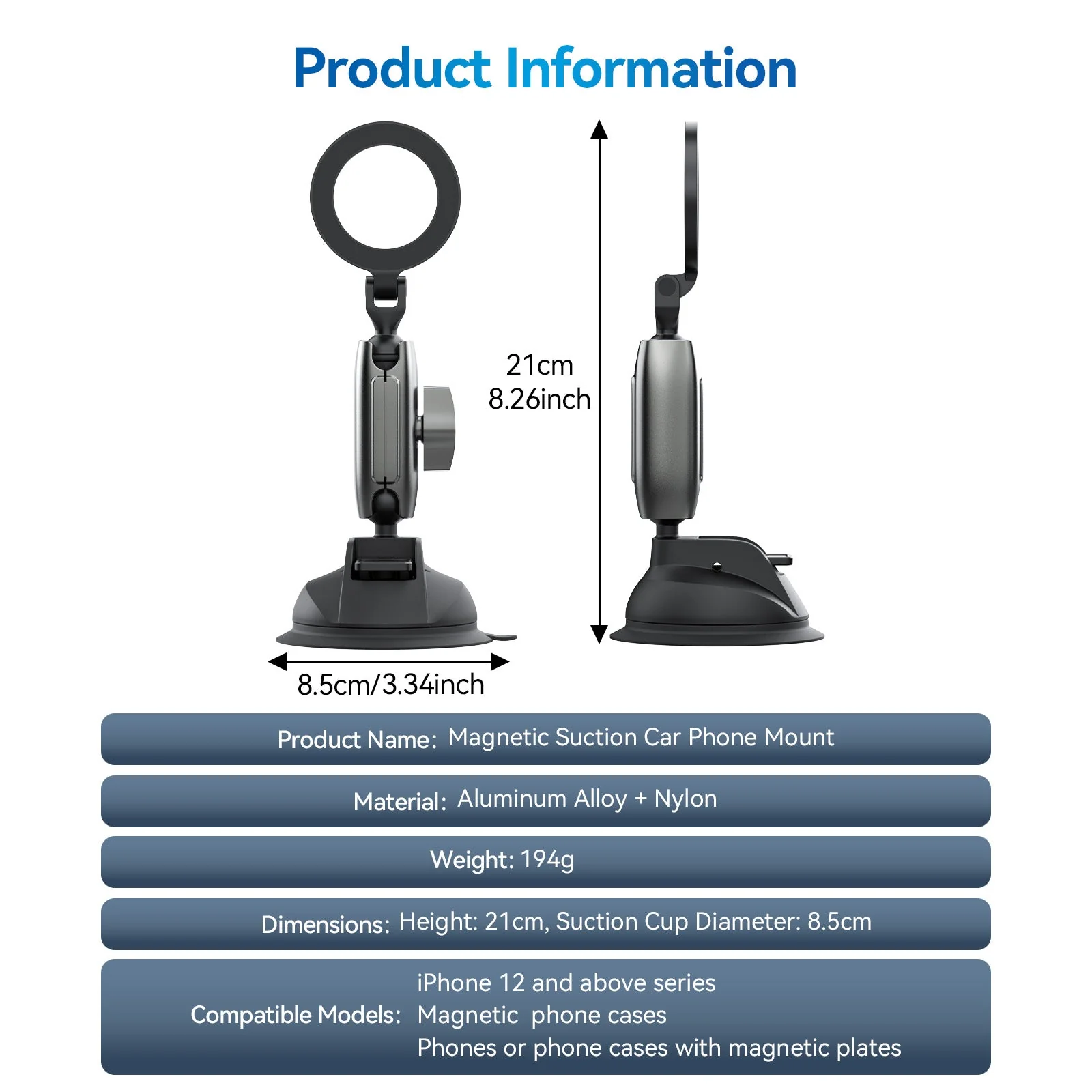 Magnetic Suction Car Phone Mount - Image 4