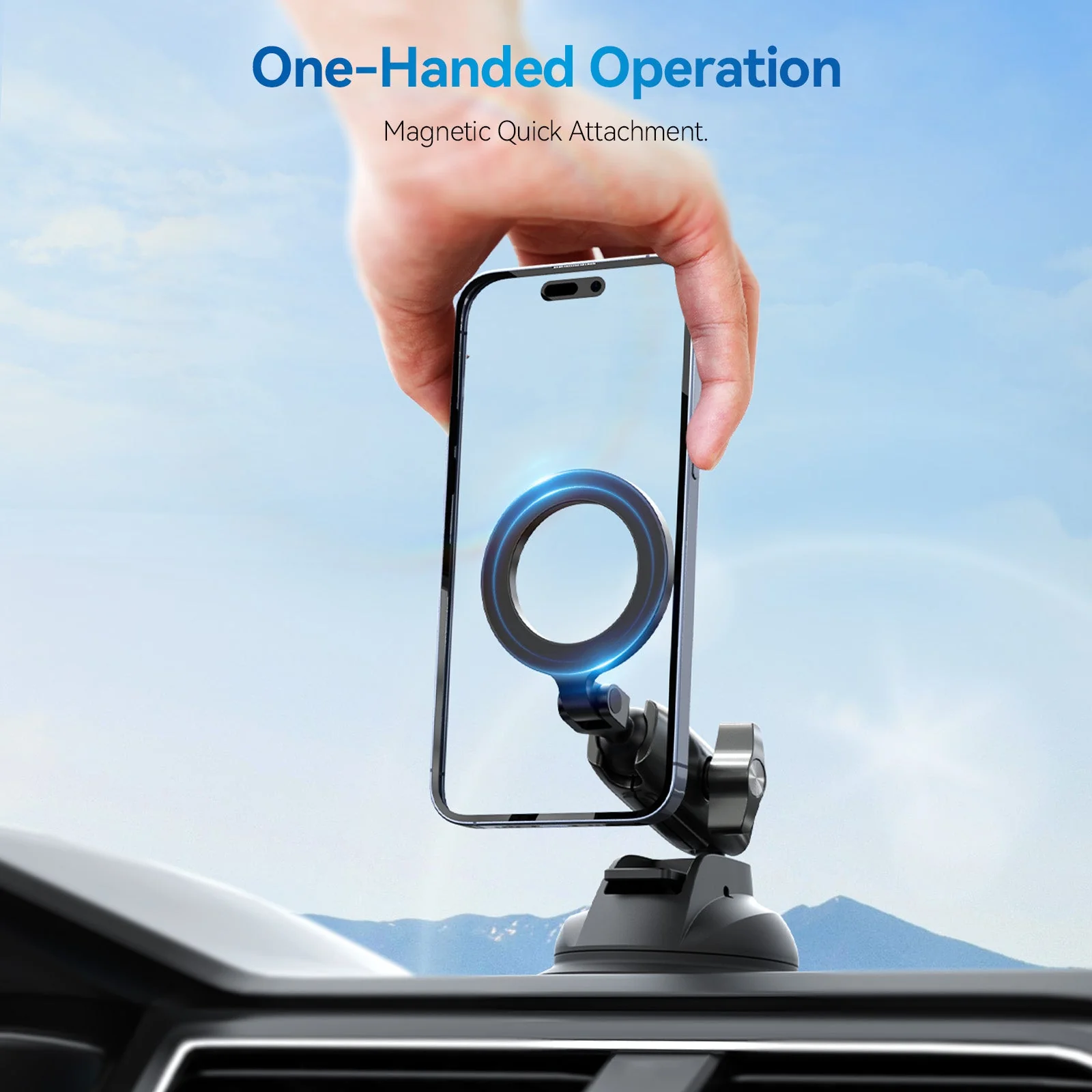 Magnetic Suction Car Phone Mount - Image 9