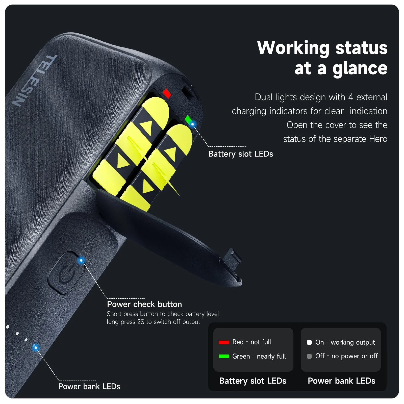 Power Bank For Hero 13 Battery - Image 4