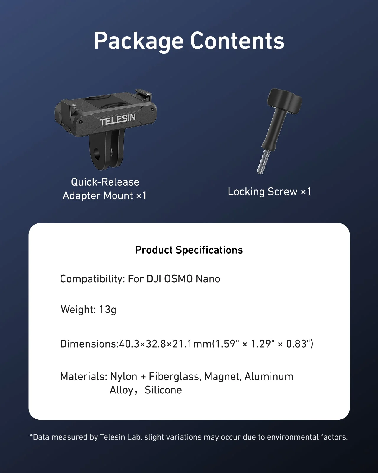 TELESIN Quick-Release Spring Clip for DJI Osmo Nano/Action 6 - Image 9