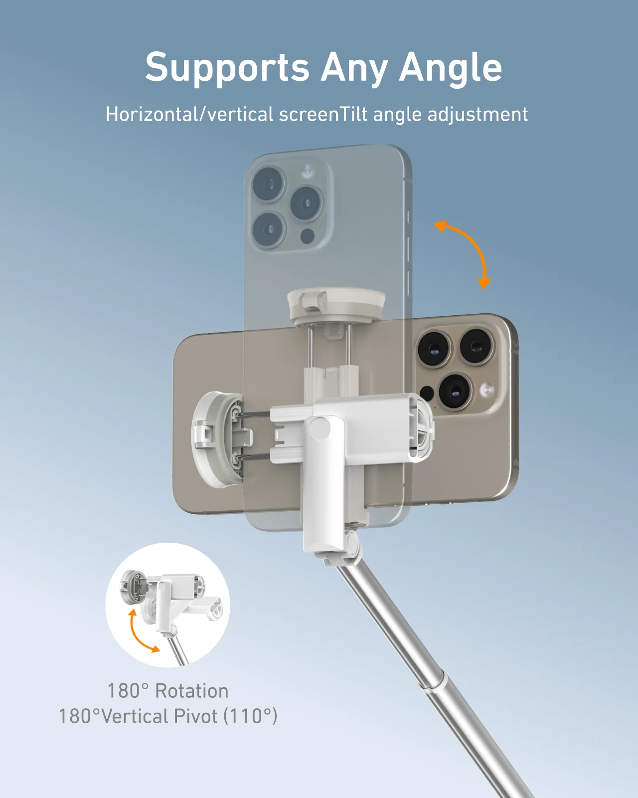 TELESIN 1.3m Tripod Selfie Stick with Zoom - Image 6