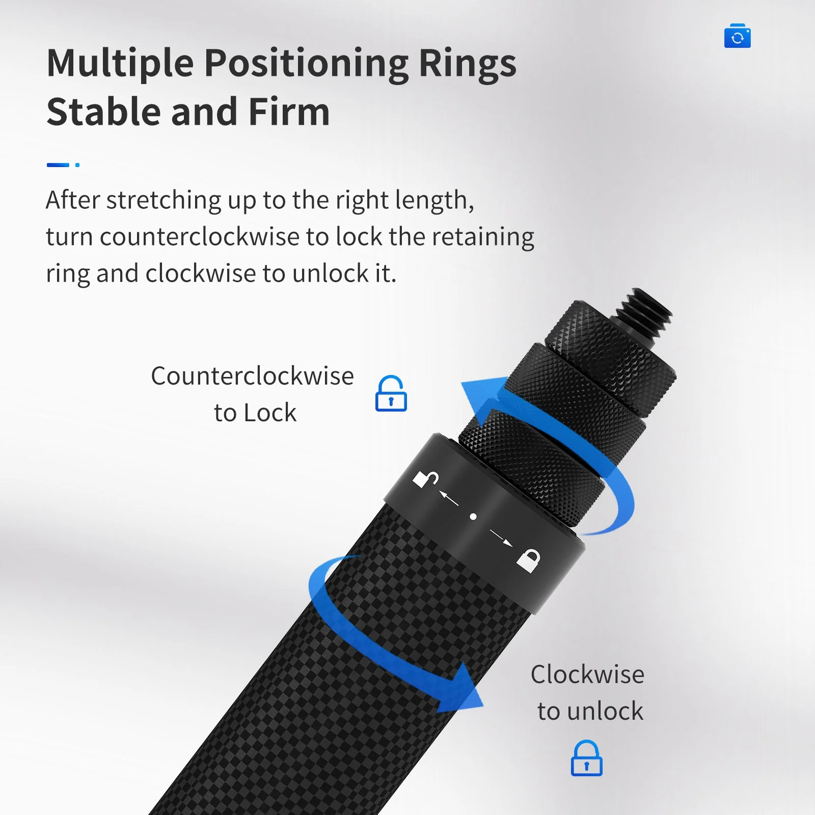 TELESIN 1.16m Carbon Fiber Selfie Stick - Image 8