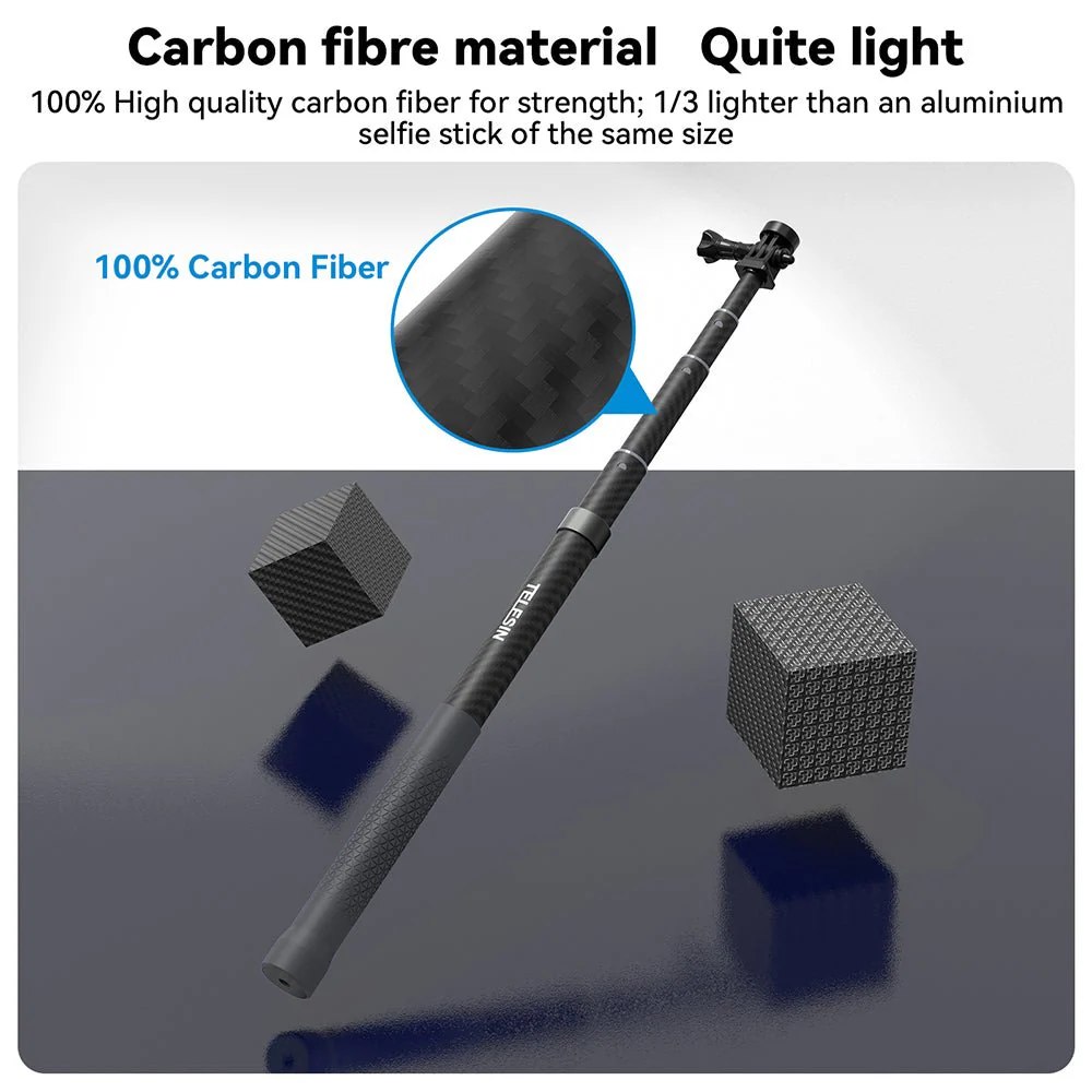 TELESIN 1.2m Adjustable Carbon Fiber Selfie Stick - Image 10