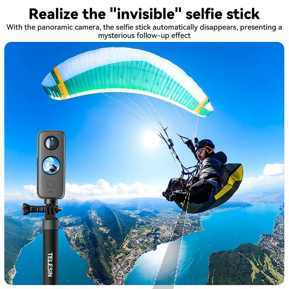 TELESIN 1.2m Adjustable Carbon Fiber Selfie Stick - Image 16