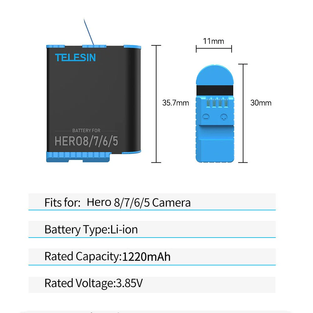 Lithium-Ion Rechargeable Battery For GoPro 5-8 - Image 7