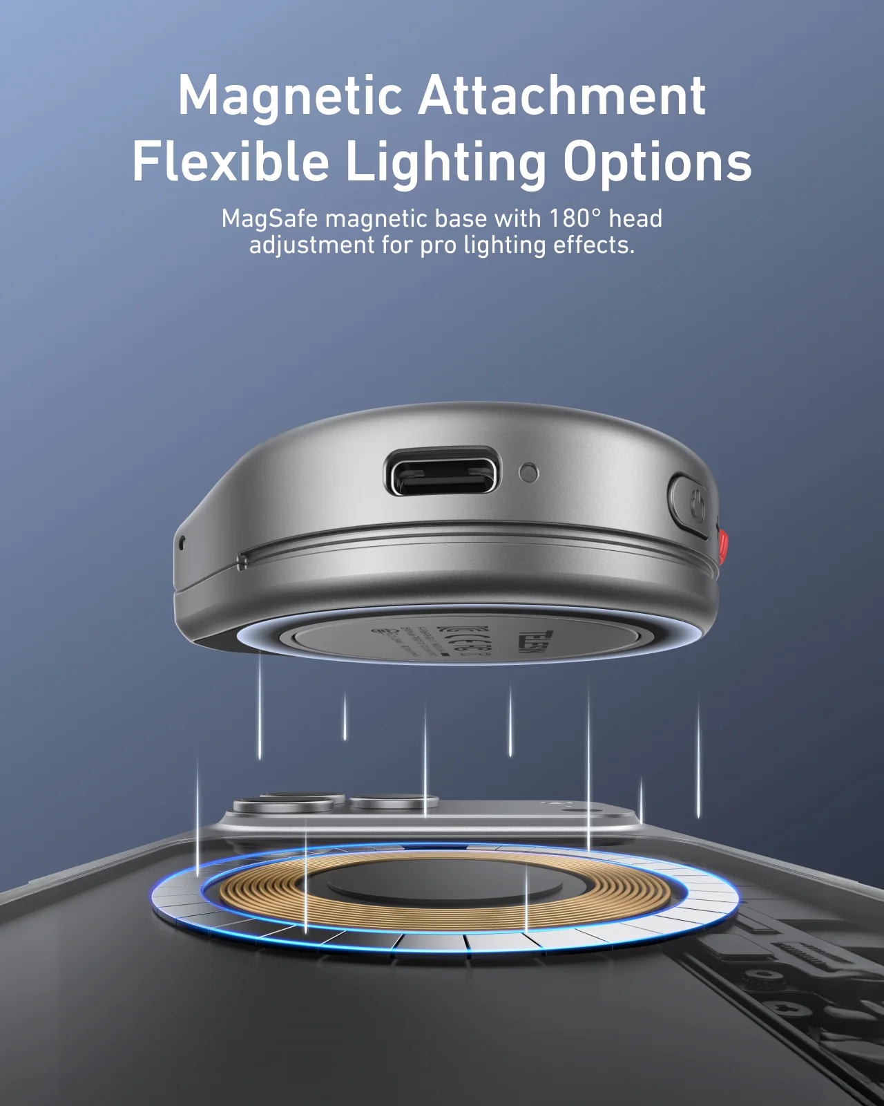 TELESIN 2 In 1 Magnetic Flashlight & Selfie Light - Image 7