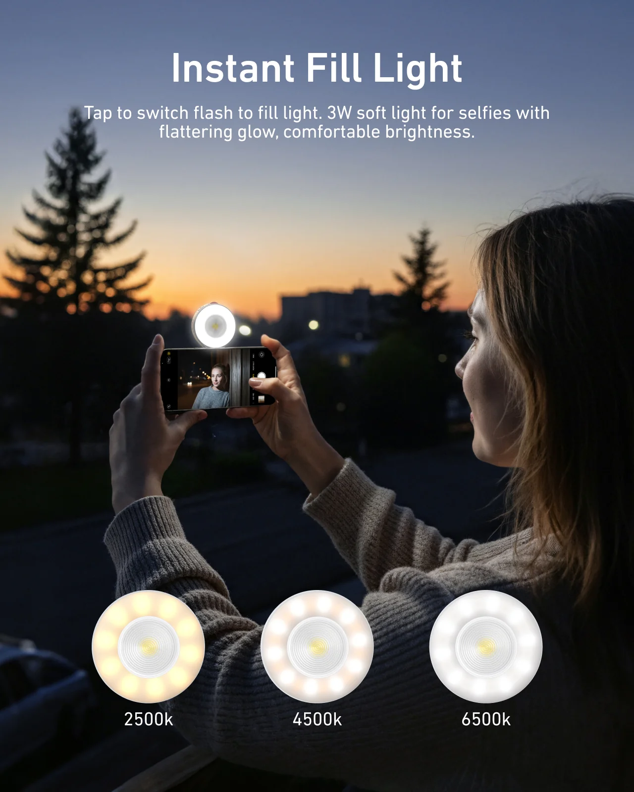 TELESIN 2 In 1 Magnetic Flashlight & Selfie Light - Image 8