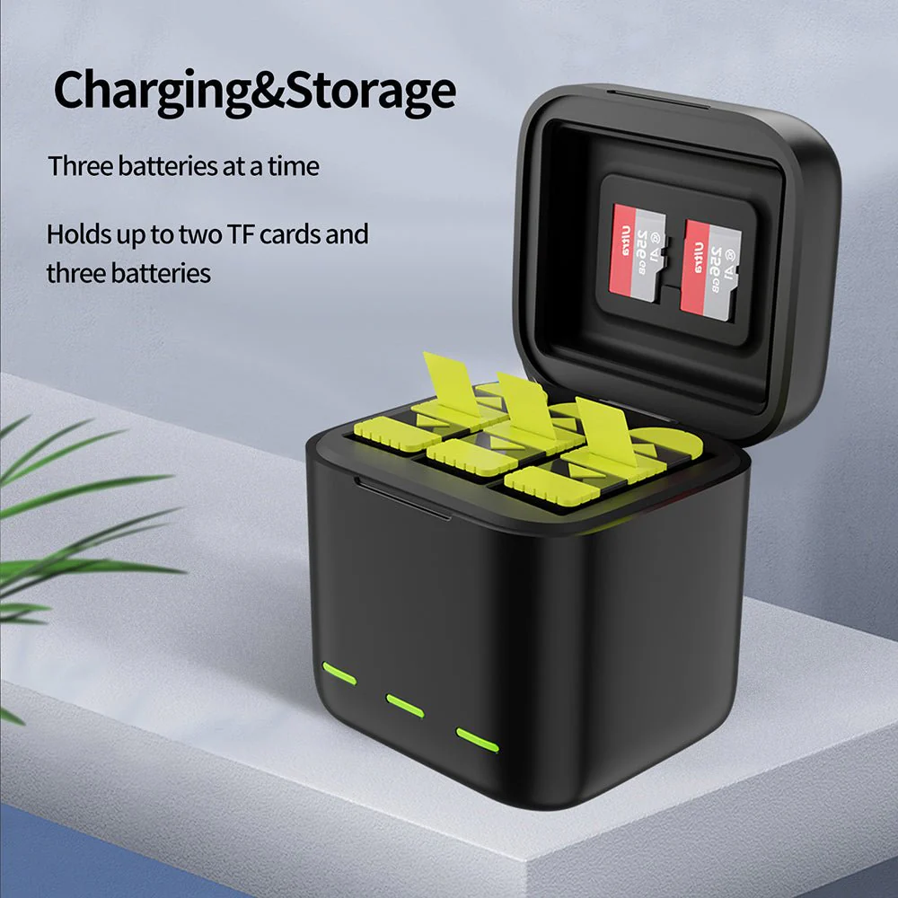 3 Slots LED Storage Charger Box for GoPro 9-12 - Image 10