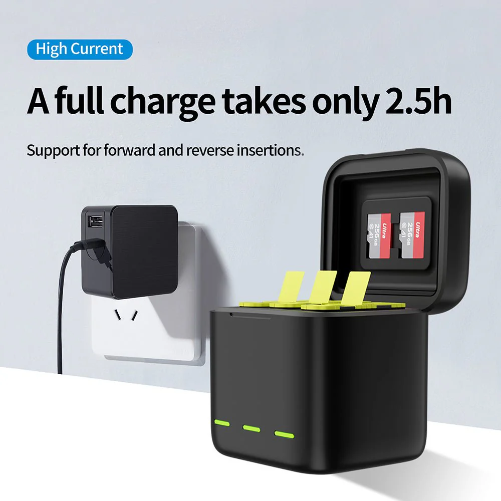 3 Slots LED Storage Charger Box for GoPro 9-12 - Image 9