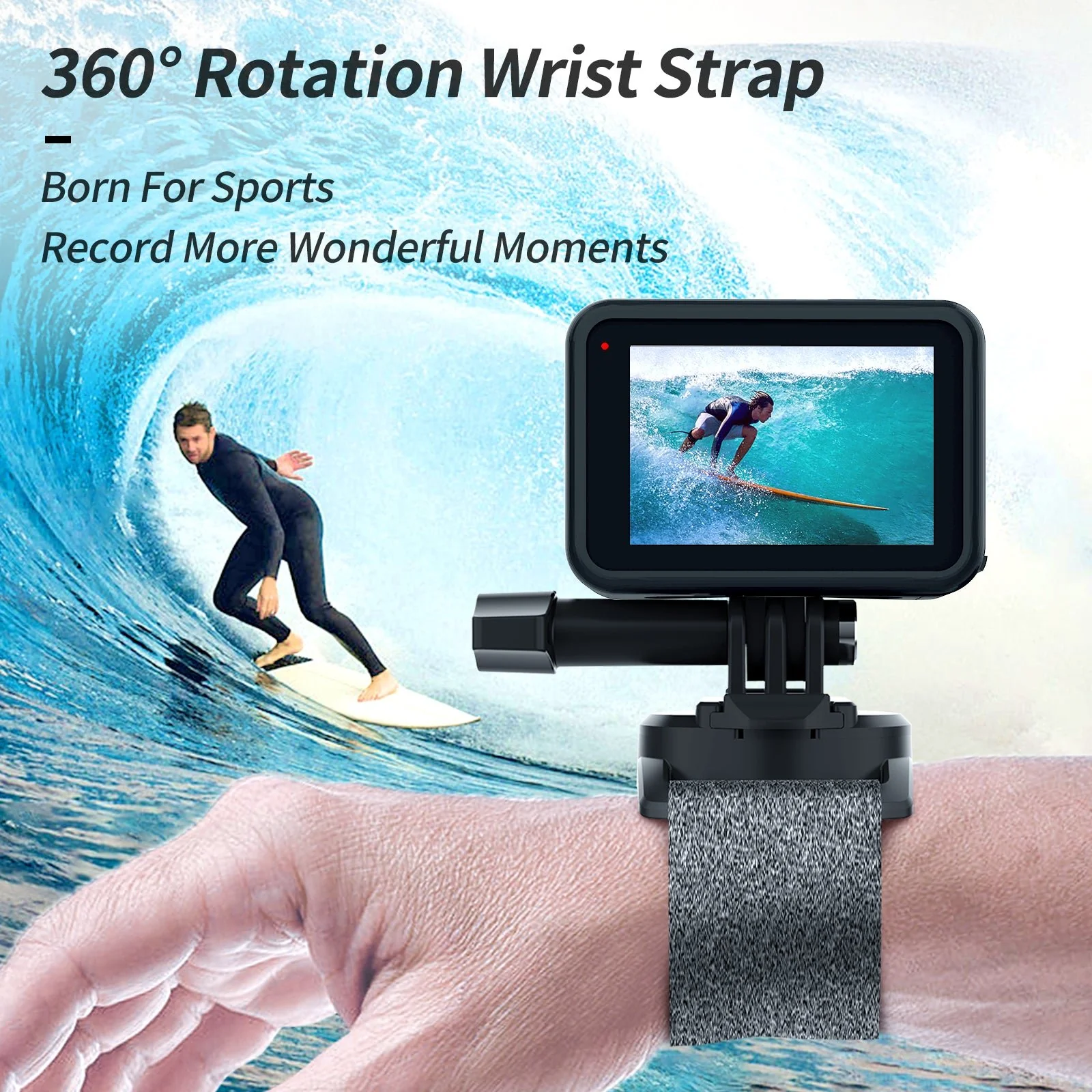 TELESIN 360 Degree Steerable Wrist Strap for Action Camera - Image 6