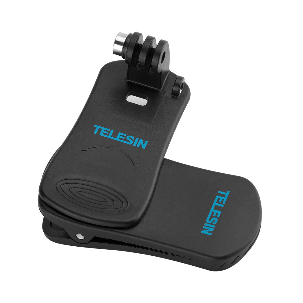 TELESIN 360° Rotation Backpack Clip Clamp Mount for Action Cameras - Image 5