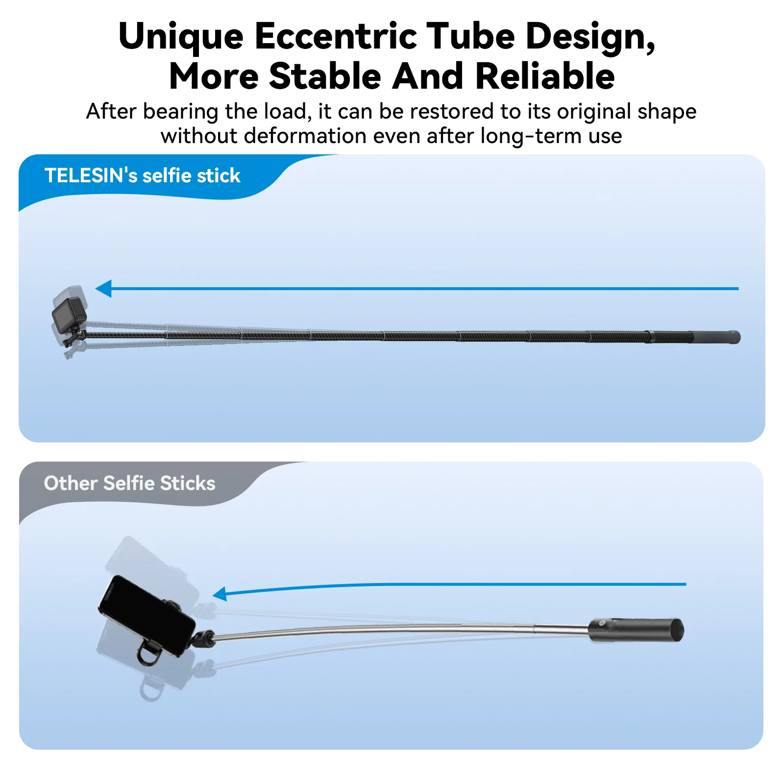 TELESIN New Design 3m Carbon Fiber Selfie Stick (3.0) - Image 15
