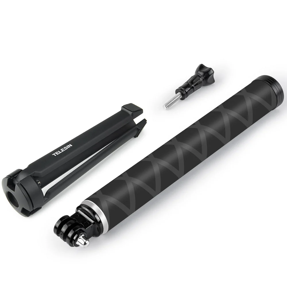 TELESIN 0.9m Carbon Fiber Selfie Stick Aluminium Alloy Tripod - Image 12