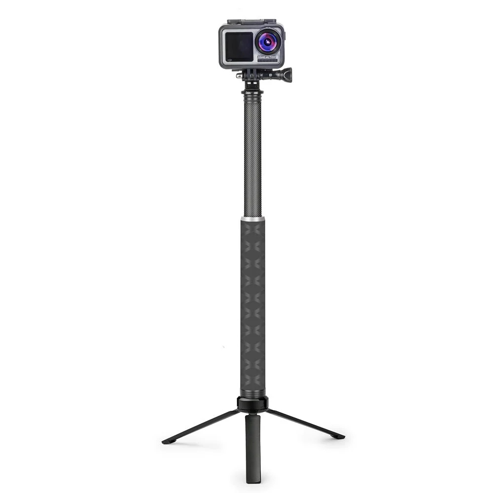 TELESIN 0.9m Carbon Fiber Selfie Stick Aluminium Alloy Tripod - Image 5
