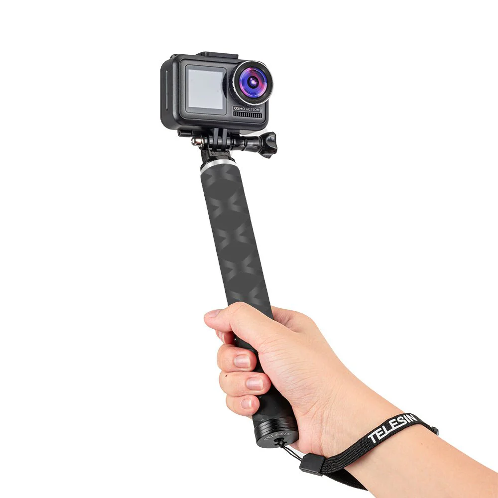 TELESIN 0.9m Carbon Fiber Selfie Stick Aluminium Alloy Tripod - Image 6