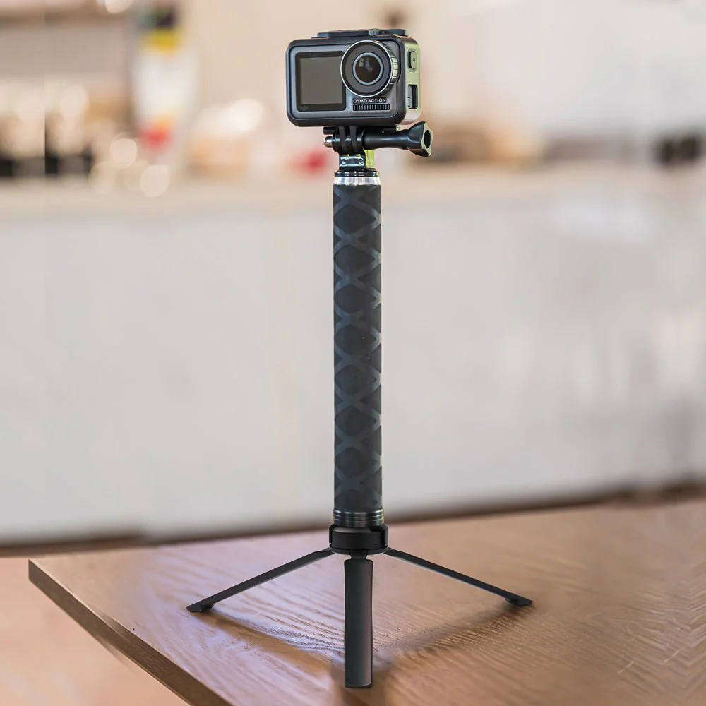 TELESIN 0.9m Carbon Fiber Selfie Stick Aluminium Alloy Tripod - Image 7