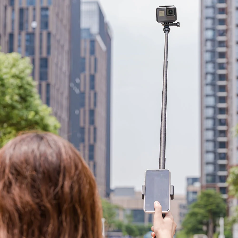 TELESIN 0.9m Carbon Fiber Selfie Stick Aluminium Alloy Tripod - Image 8