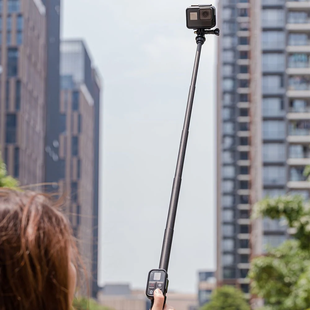 TELESIN 0.9m Carbon Fiber Selfie Stick Aluminium Alloy Tripod - Image 9