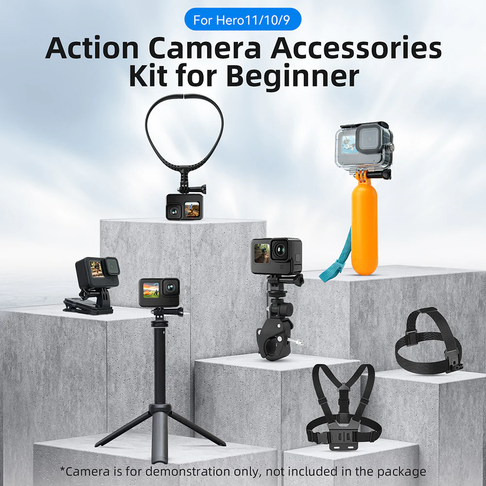 TELESIN Action Camera Accessories Kit for Beginner - Image 2