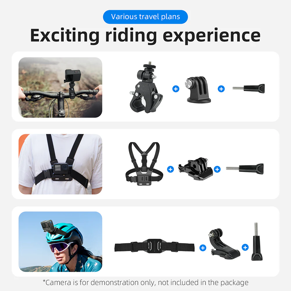 TELESIN Action Camera Accessories Kit for Beginner - Image 7