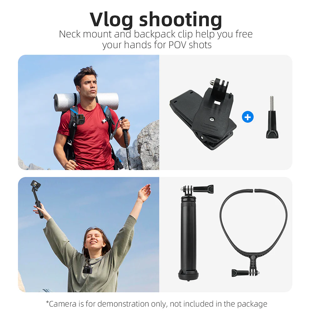 TELESIN Action Camera Accessories Kit for Beginner - Image 9