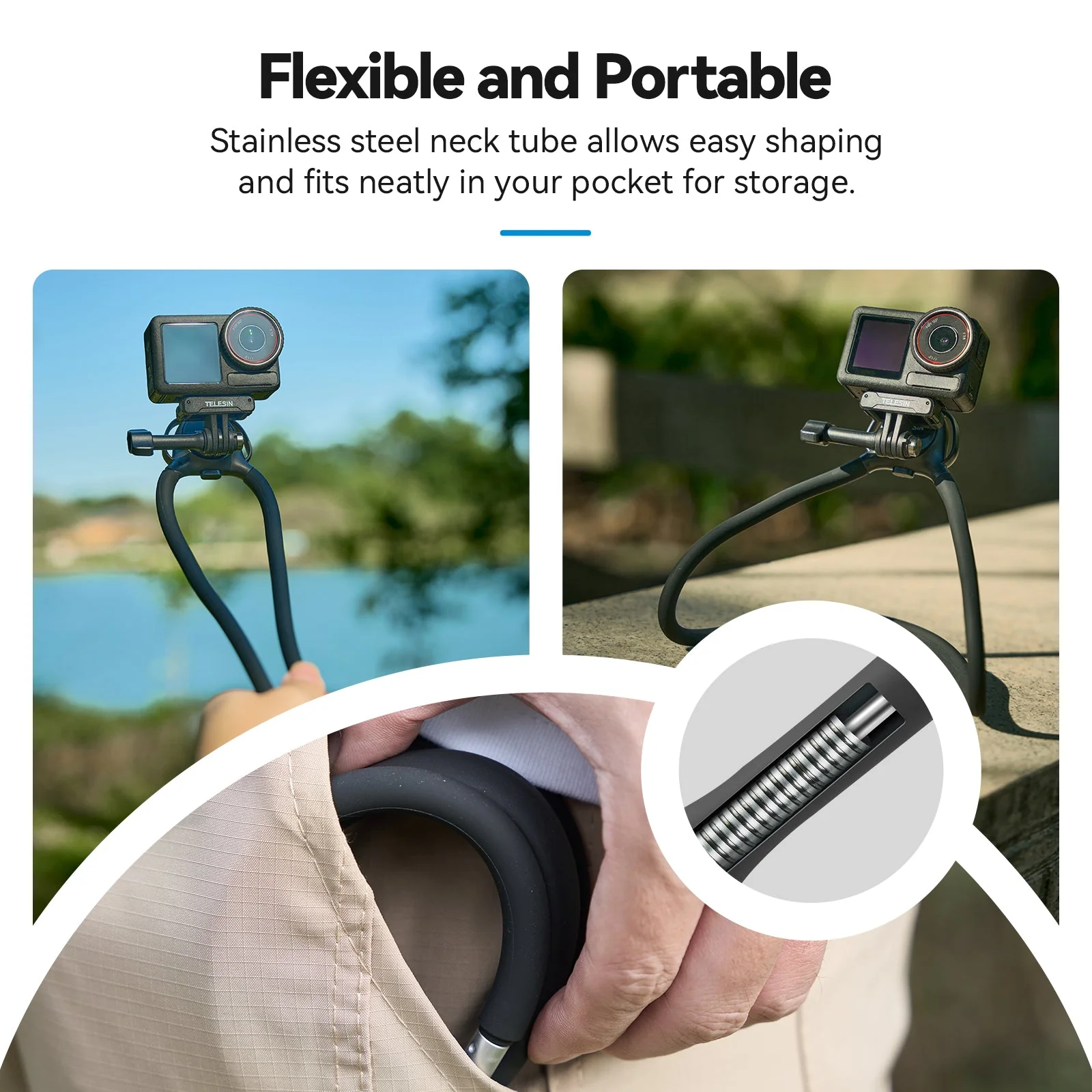 TELESIN Action Camera Neck Holder SE 2.0 - Image 3