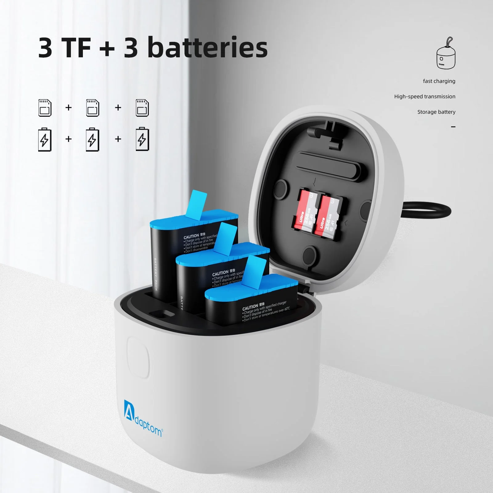 AllinBox Portable Storage Charger for GoPro Battery 9-12 - Image 3