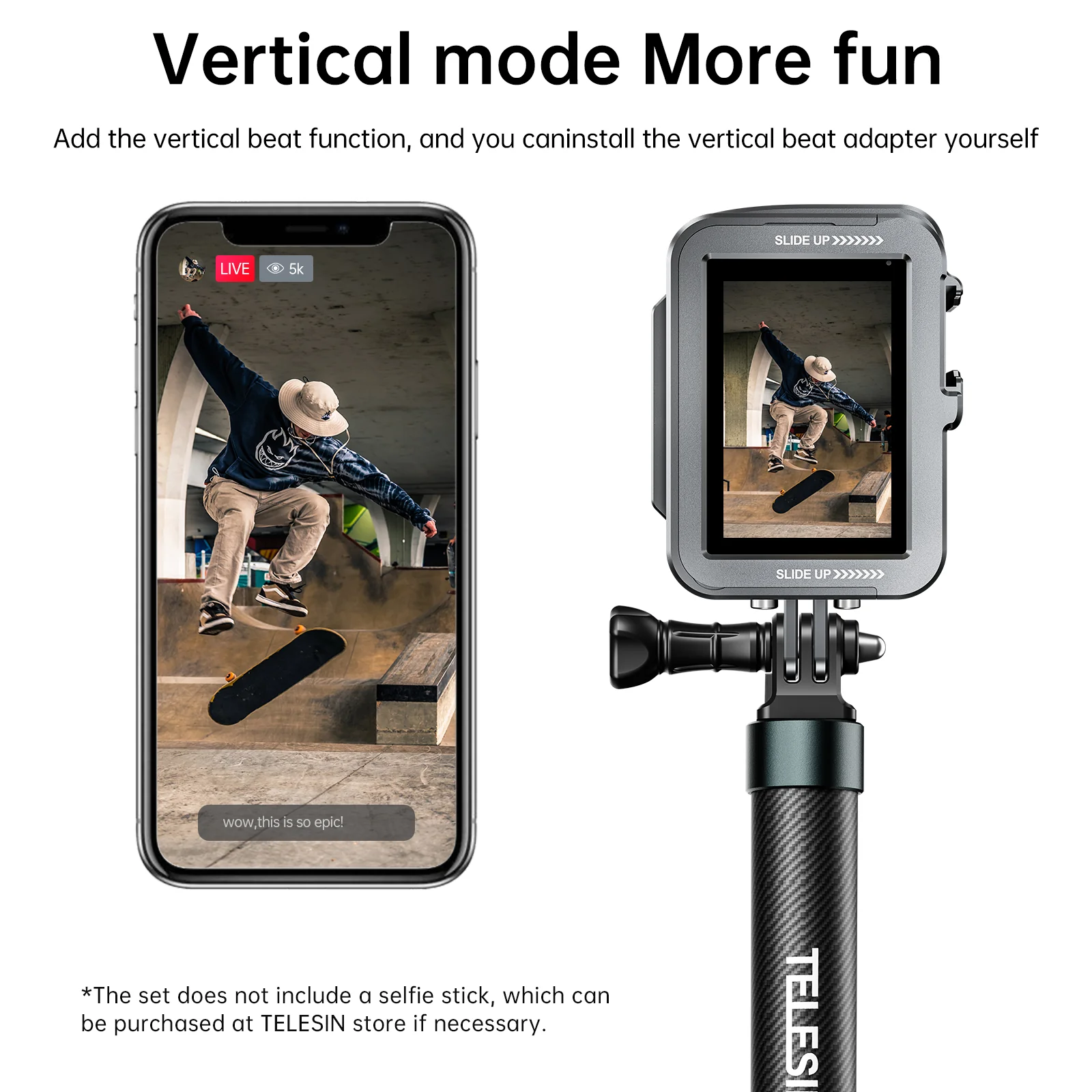 TELESIN Metal Cage Vertical Frame for GoPro 12/11/10/9 - Image 14