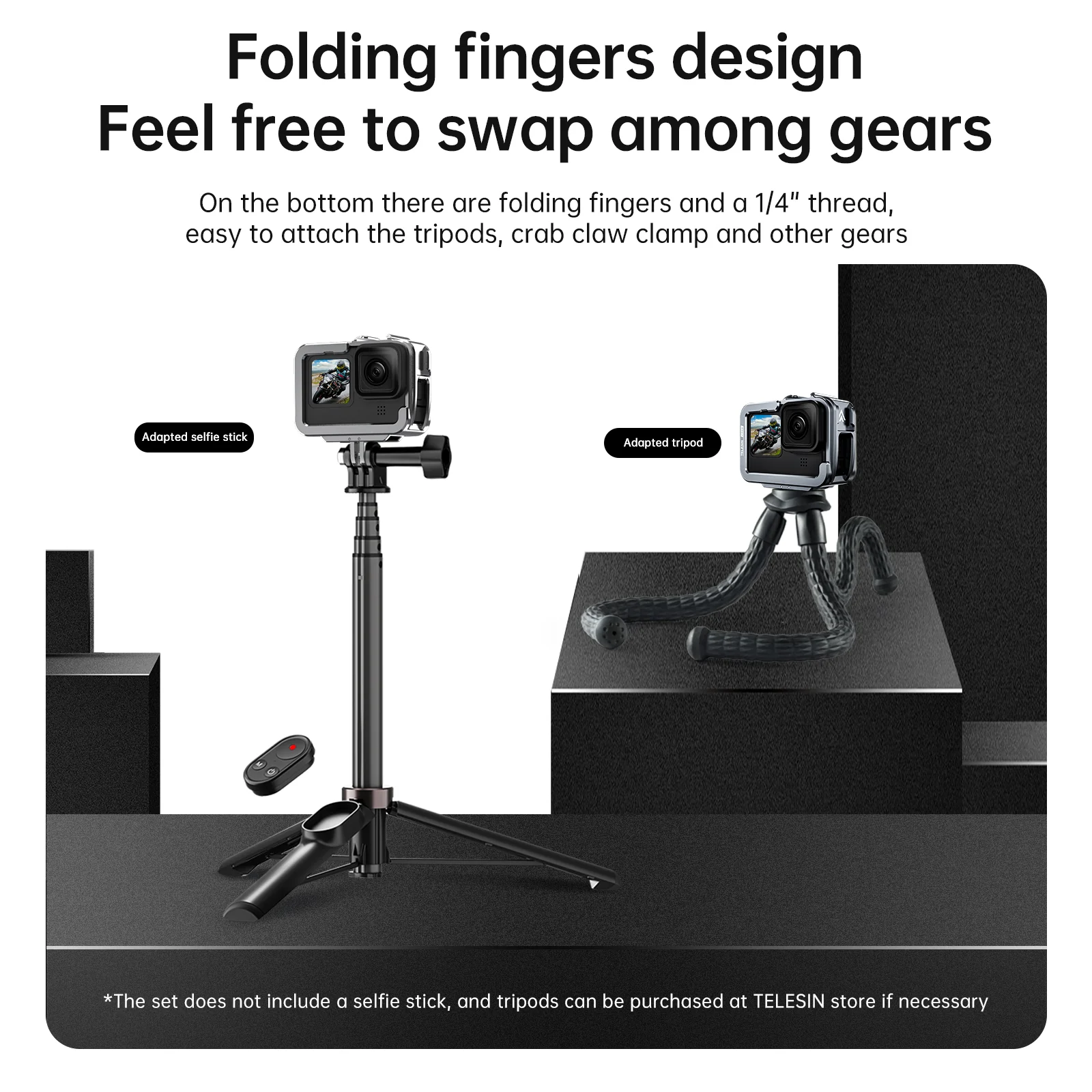 TELESIN Metal Cage Vertical Frame for GoPro 12/11/10/9 - Image 15