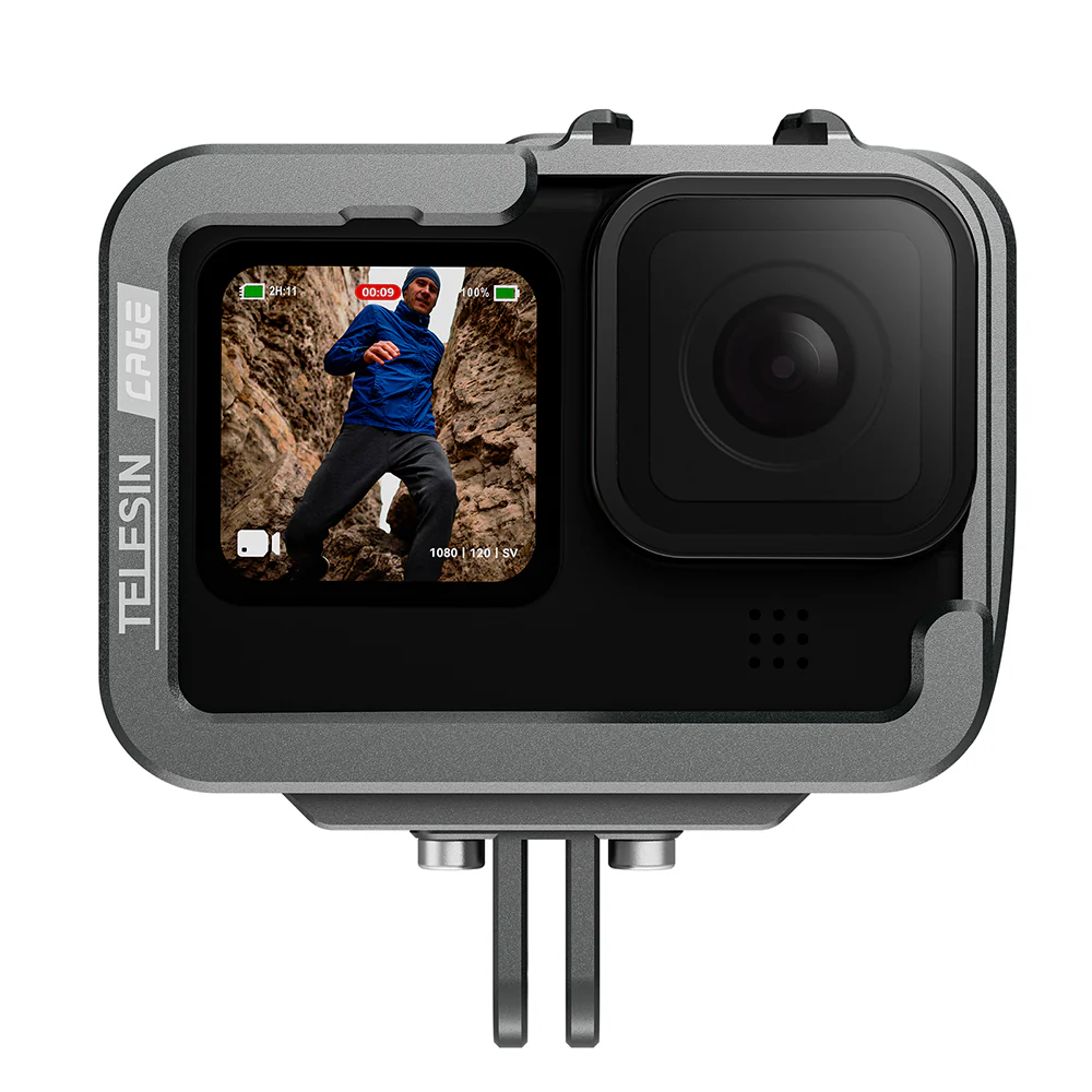 TELESIN Metal Cage Vertical Frame for GoPro 12/11/10/9 - Image 7