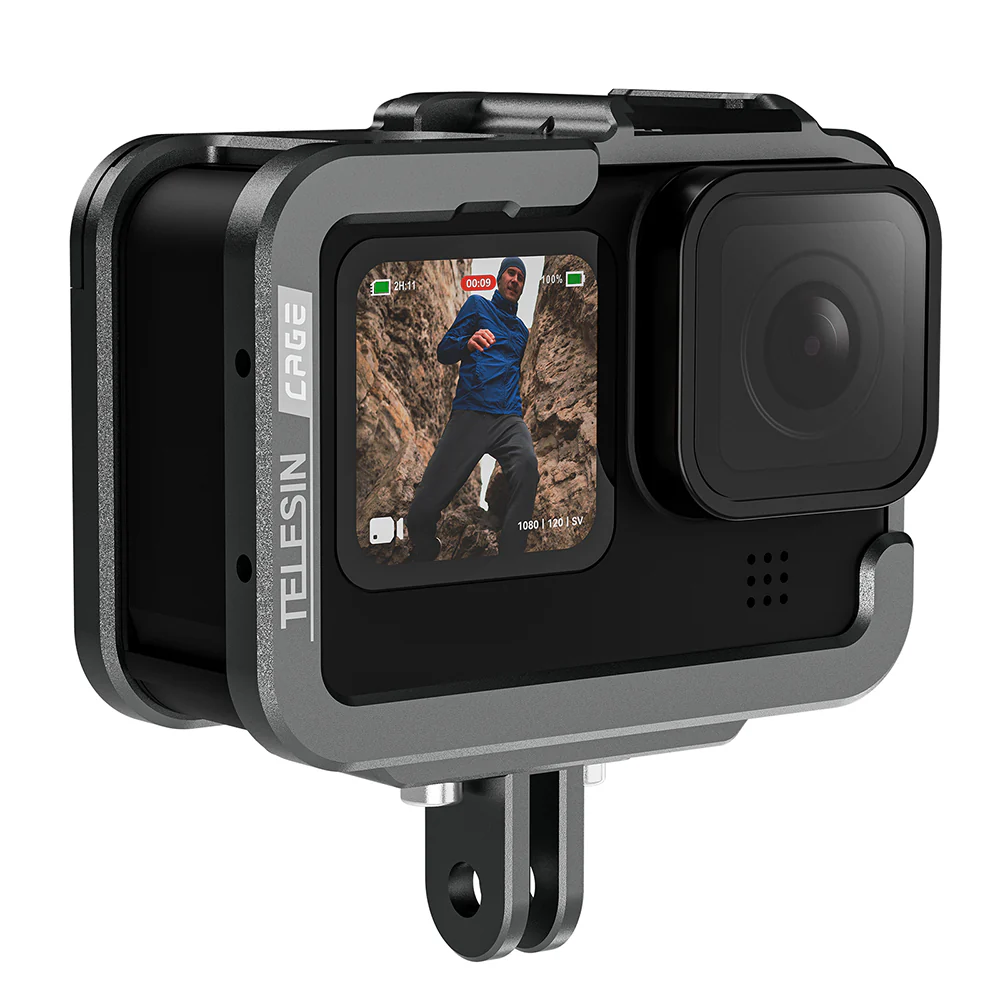 TELESIN Metal Cage Vertical Frame for GoPro 12/11/10/9 - Image 8