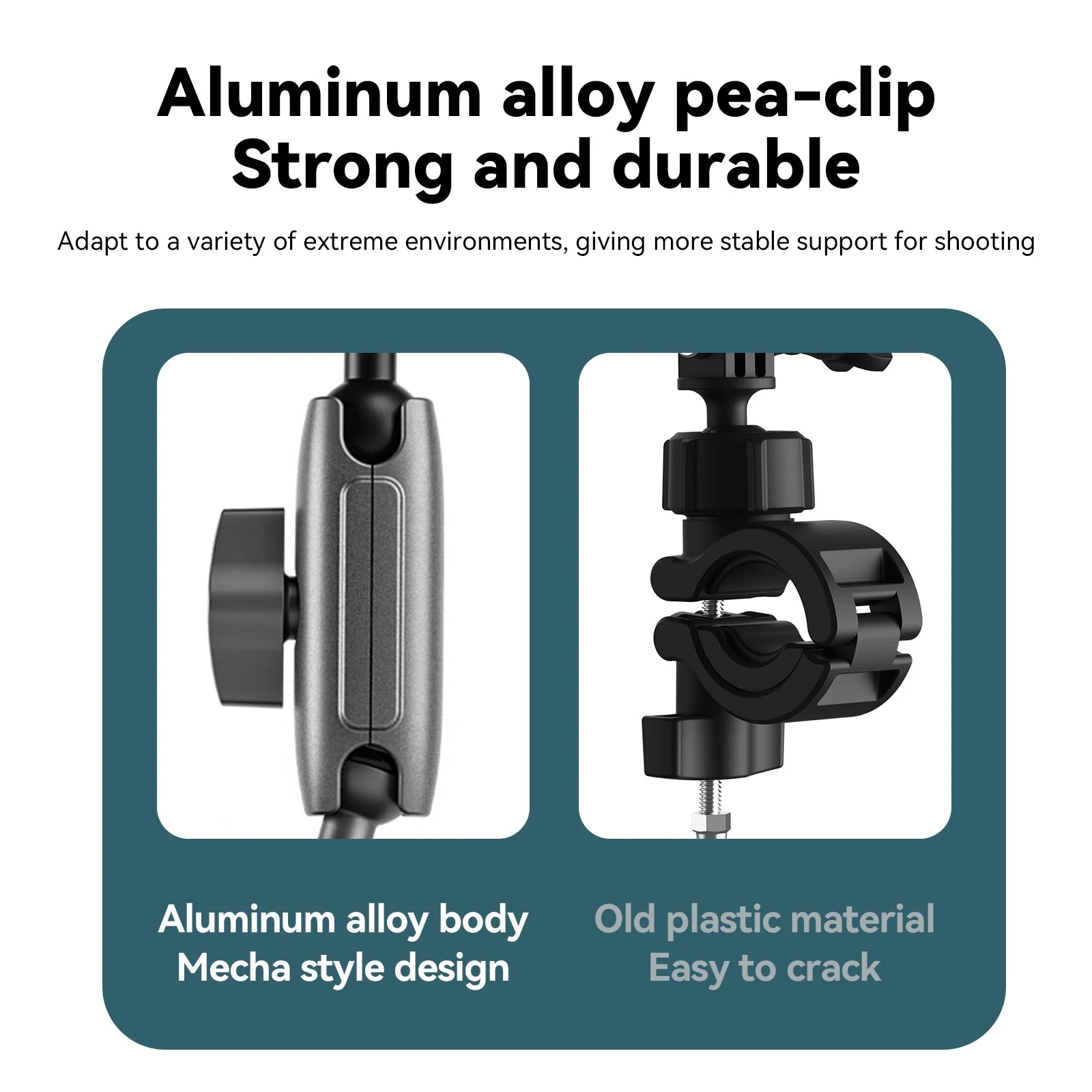 TELESIN Aluminum Alloy Universal Handlebar Mount - Image 4