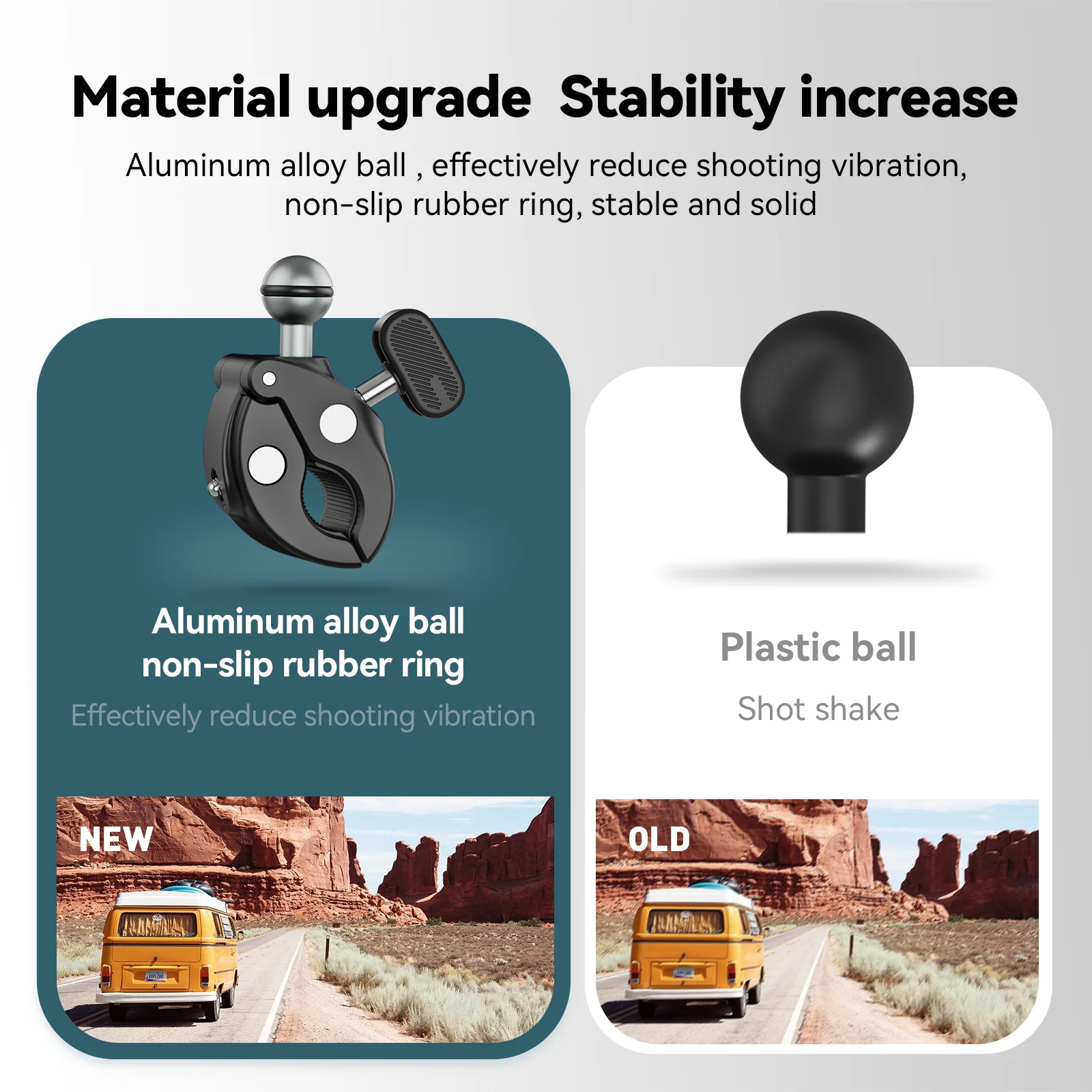 TELESIN Aluminum Alloy Universal Handlebar Mount - Image 5