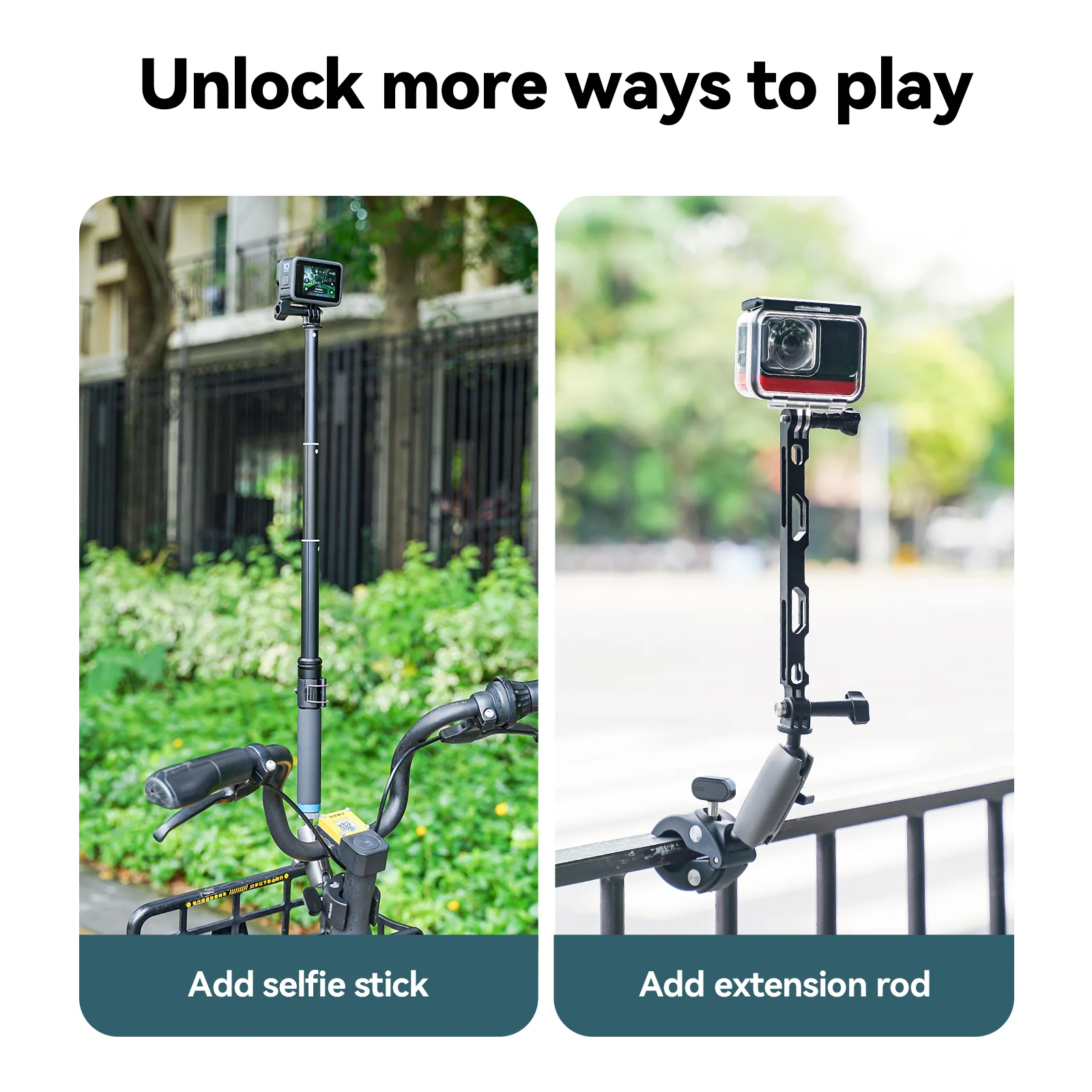 TELESIN Aluminum Alloy Universal Handlebar Mount - Image 9