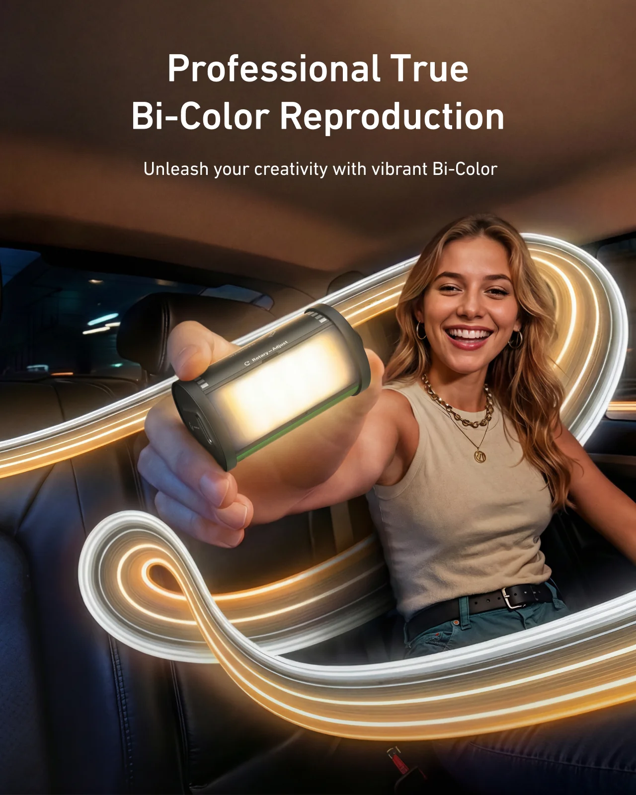 TELESIN Bi-Color LED Video Light For Camera - Image 2