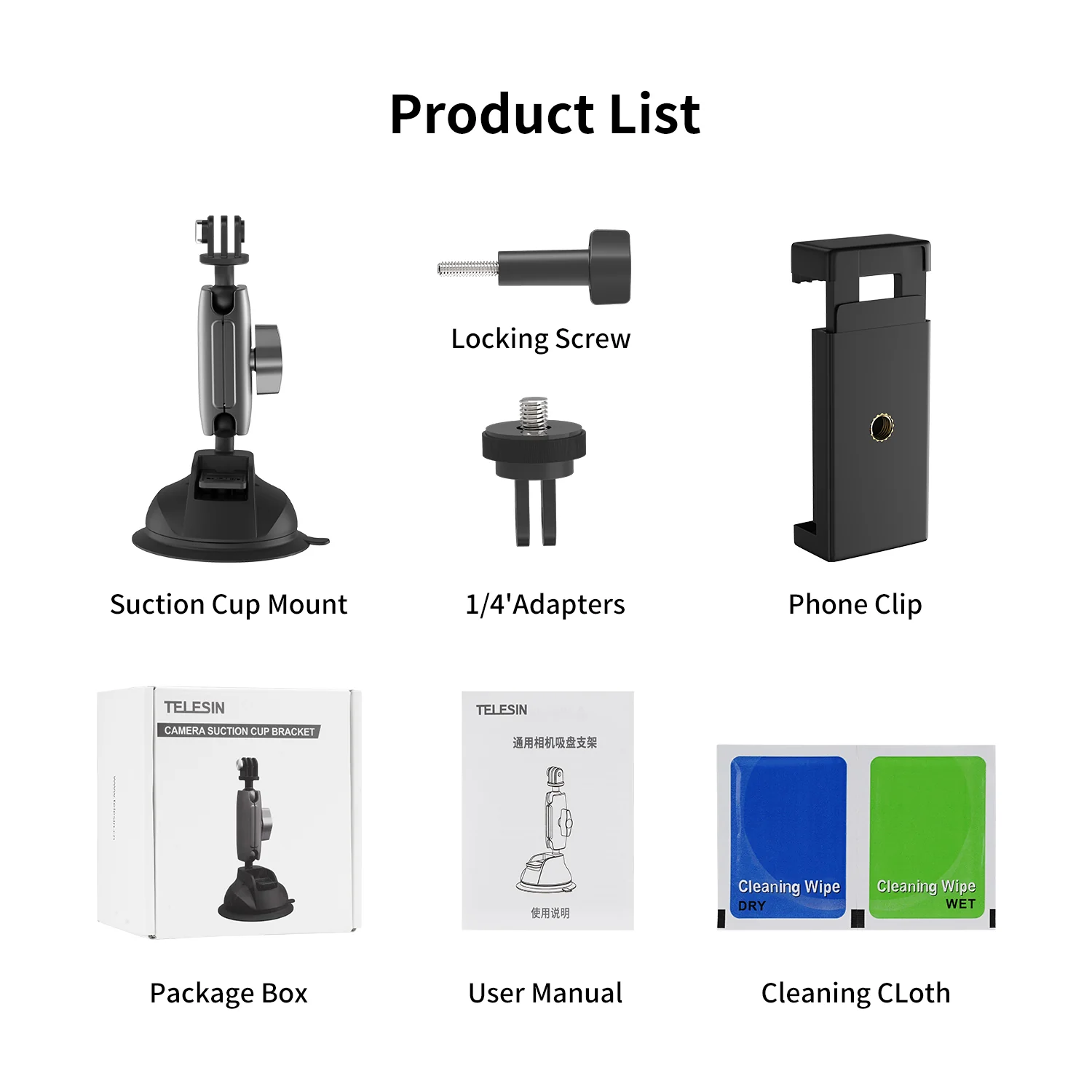 TELESIN Aluminum Alloy Camera Suction Cup Mount - Image 10