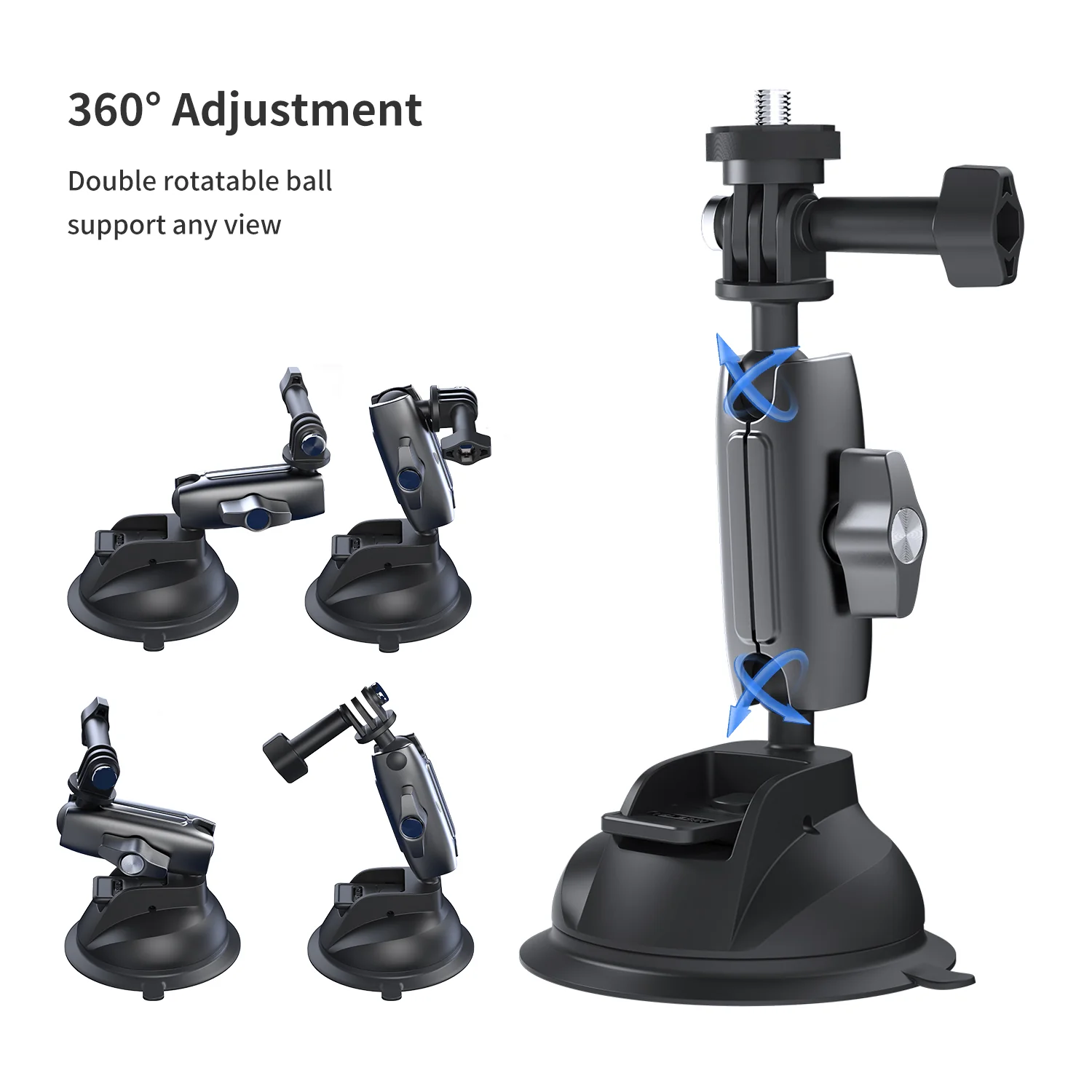 TELESIN Aluminum Alloy Camera Suction Cup Mount - Image 4