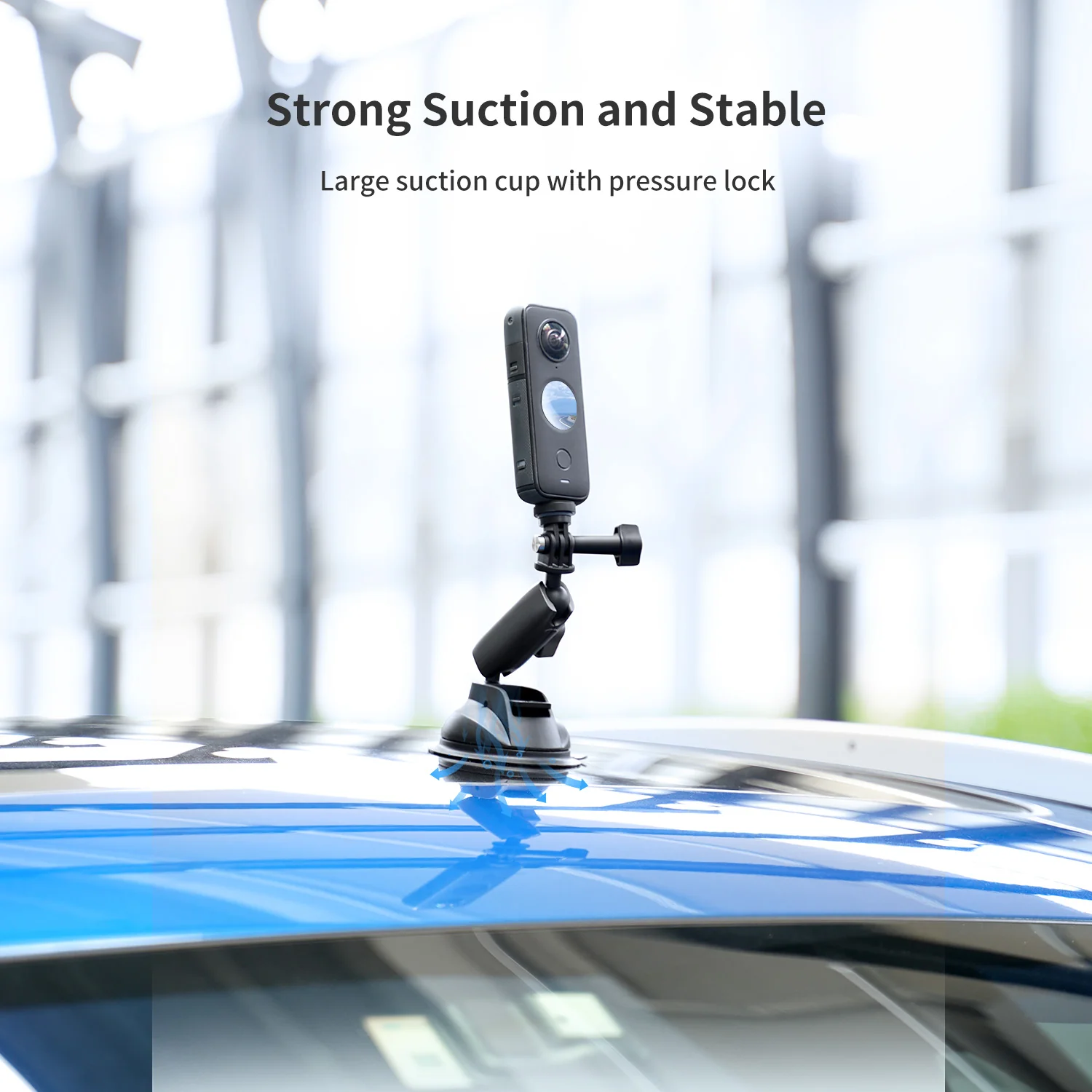 TELESIN Aluminum Alloy Camera Suction Cup Mount - Image 6