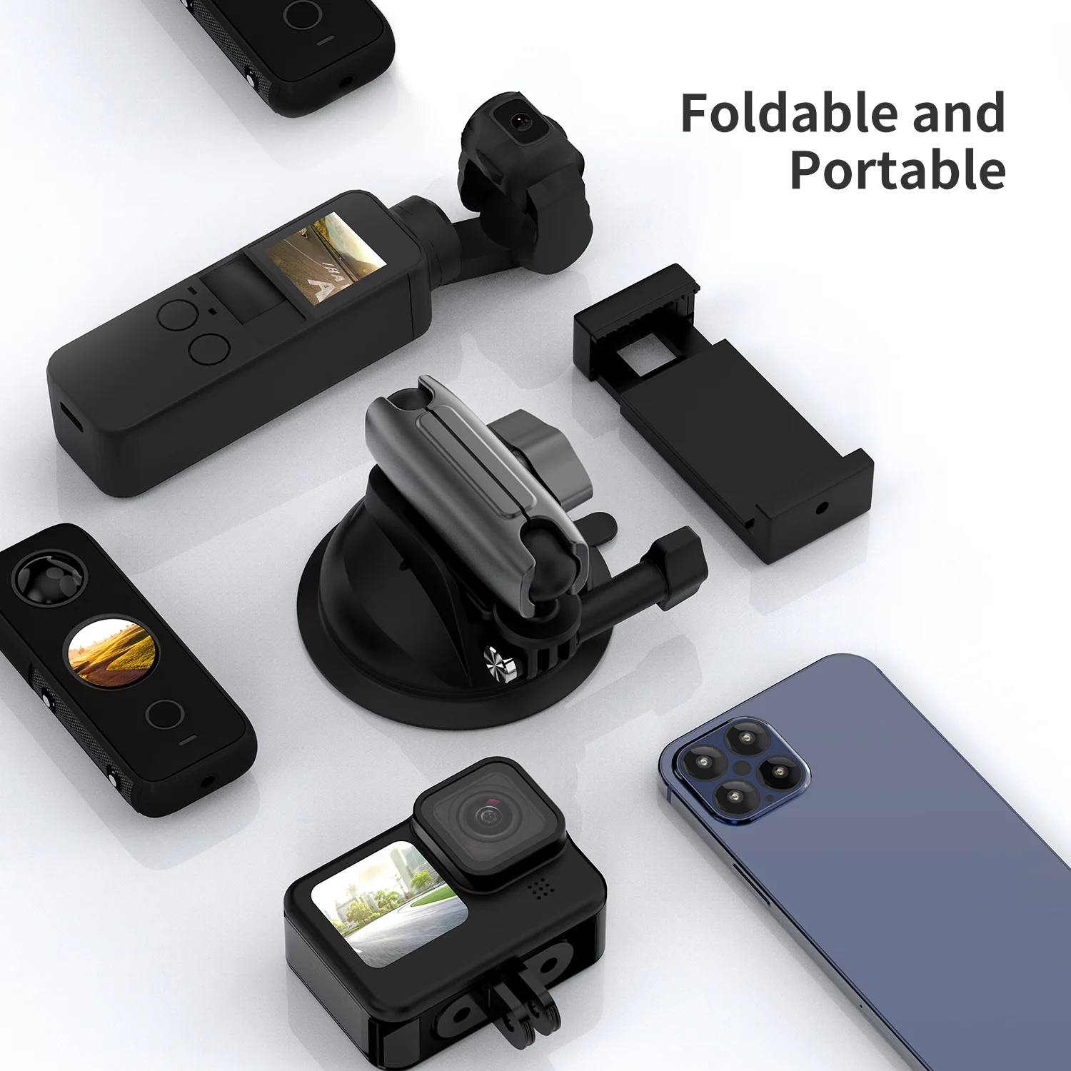 TELESIN Aluminum Alloy Camera Suction Cup Mount - Image 7