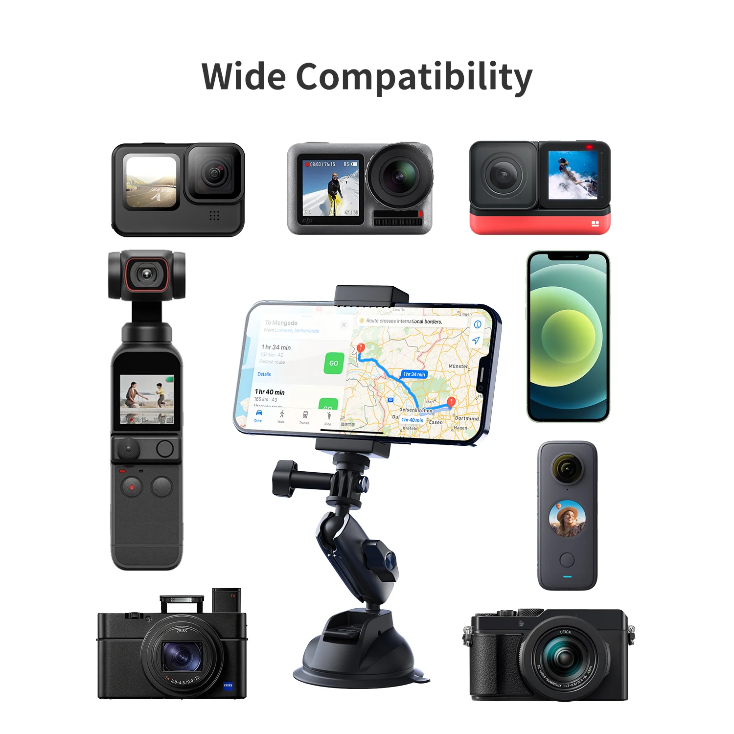 TELESIN Aluminum Alloy Camera Suction Cup Mount - Image 8