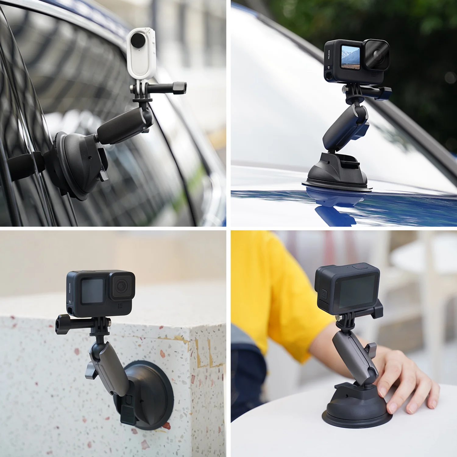 TELESIN Aluminum Alloy Camera Suction Cup Mount - Image 9